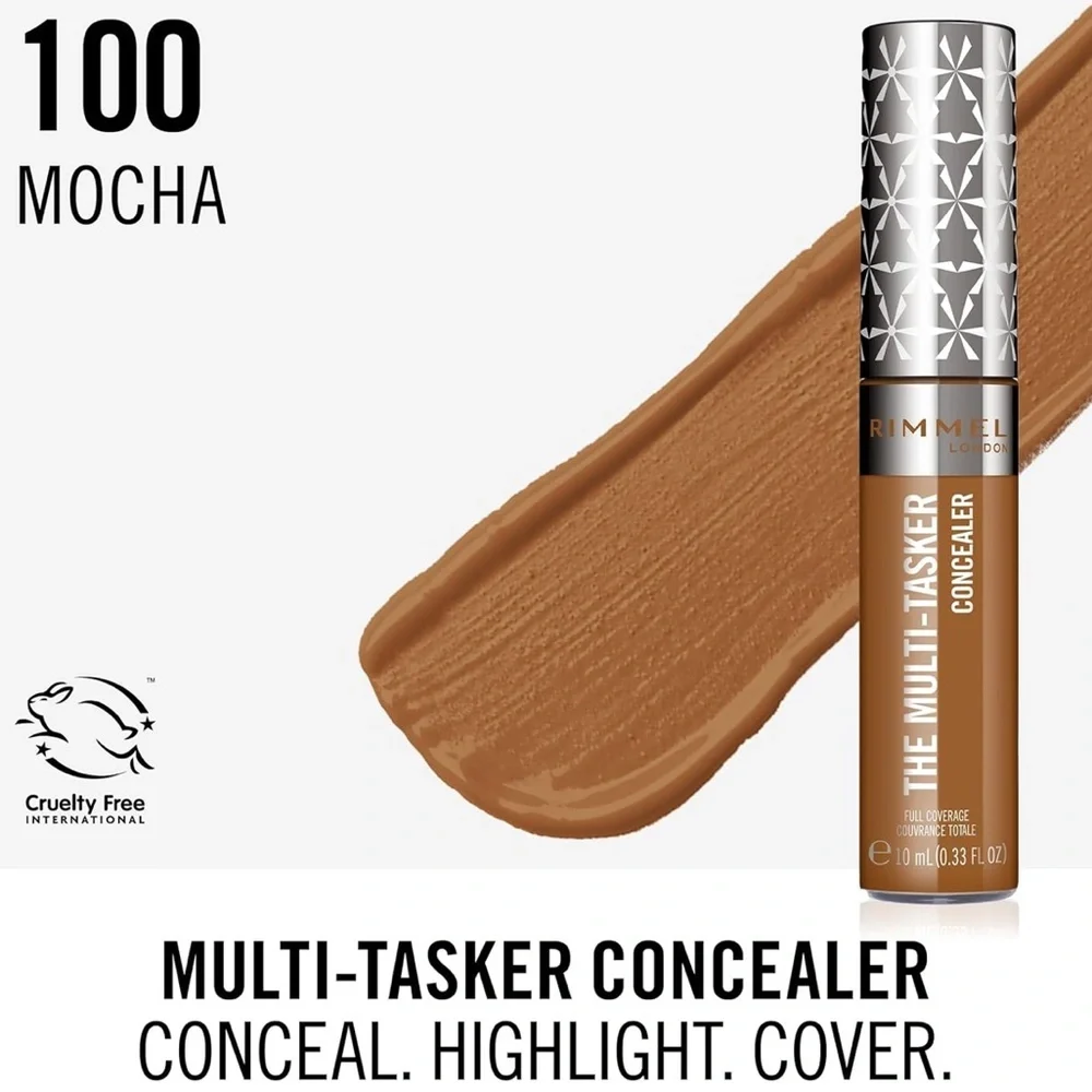 RIMMEL Multi-Tasker Hydrating‎ Effect Long Lasting Concealer 10ml-Mocha 100